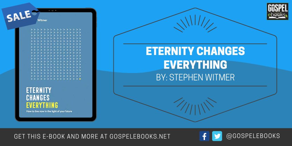 KINDLE DEAL (48 Hour Sale): <a href="/stephenwitmer1/">Stephen Witmer</a> – Eternity Changes Everything amazon.com/dp/B00I84NFE8/… #ad <a href="/thegoodbookusa/">The Good Book Company USA</a>