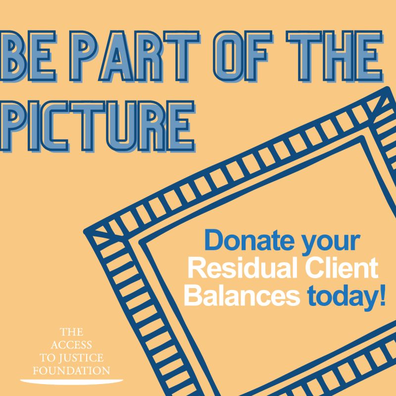 The Access to Justice Foundation (@access2justicef) on Twitter photo 📣Do you want to make a difference with your residual client balances  📣
If you donate your residual client balances to us, you will be helping us to tackle barriers to access to justice!
Please visit the link below to find out more:
#compliance #accesstojustice 📣Do you want to make a difference with your residual client balances  📣
If you donate your residual client balances to us, you will be helping us to tackle barriers to access to justice!
Please visit the link below to find out more:
#compliance #accesstojustice