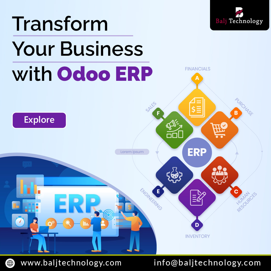 BaljTechnology's tweet image. Embrace digital transformation with Odoo ERP. Automate repetitive tasks, eliminate manual data entry and focus on strategic initiatives that drive your business forward.
Visit Us:- baljtechnology.com
#odoo #odooconsultant #odooerpsolutions #erpsupport #odooerp #odoopartner