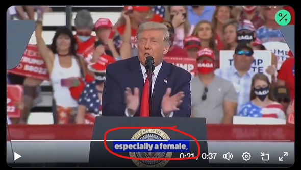 OfBluez's tweet photo. Last night he said it aloud.  When talking about who would NOT be a future president,  he threw in "especially a female".   That's right.  He cannot fathom a woman leading our country.  Let's prove him wrong again!!!  #WeAreNotGoingBack    #WhenWeFightWeWin https://t.co/M3Dz5Pa1ER