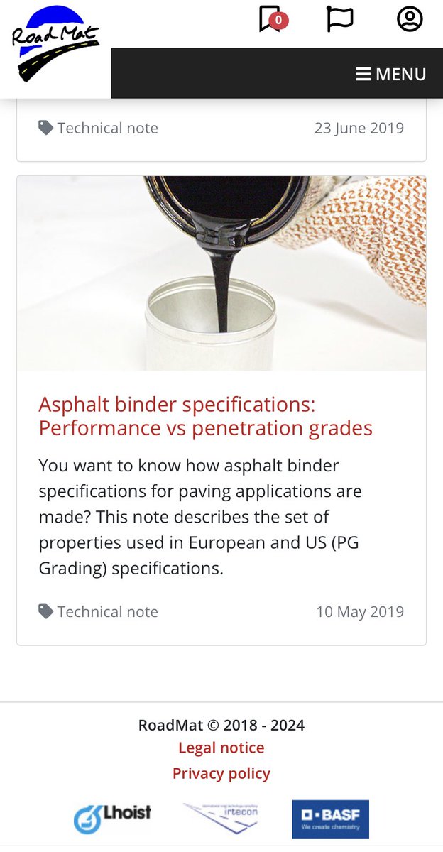 📣Last year, we launched a 🏖️ summer survey to identify topics of interest to #RoadMat users. As a consequence, we published a technical note on synthetic binders.

Next week, we will launch the 2024 RoadMat summer survey. Be prepared!!💪🏻

You can find all our technical notes 👇🏻