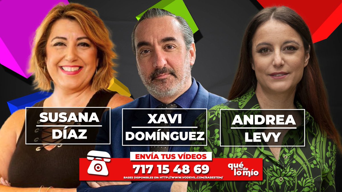 todoesmentiratv's tweet photo. ¡Qué programa que tenemos hoy!  

Se sentarán en nuestro sofá de TEM: Susana Díaz, Xavi Domínguez y Andrea Levy.       

¿Qué preguntas te gustaría hacerles? 

Envíalas a nuestro WhatsApp.   #TEM24J https://t.co/5LopkQljND