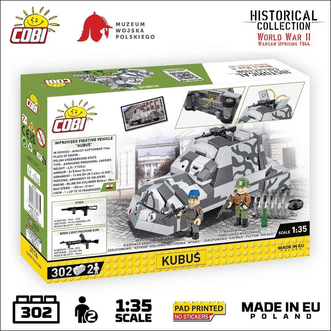 🇵🇱📣 Już jest! KUBUŚ - samochód pancerny Powstańców Warszawskich‼️
🛠️ Przygotowaliśmy ten zestaw na prośbę fanów klocków z okazji 80. rocznicy wybuchu Powstania Warszawskiego! ⤵️
cobi.pl/produkt/kubus-…
ℹ️✅ Model został wydany przy współpracy z <a href="/MuzeumWP/">MuzeumWP</a> 
#PowstanieWarszawskie
