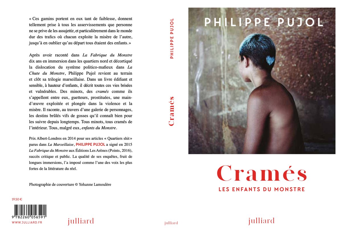 Mon prochain livre, 
"Cramés"
sortira le 5 septembre aux @Ed_Julliard 

Des gosses, des destins… brulés vifs.
Les enfants du Monstre deviennent esclaves ou bourreaux.
Photo de couverture, Yohanne Lamoulère