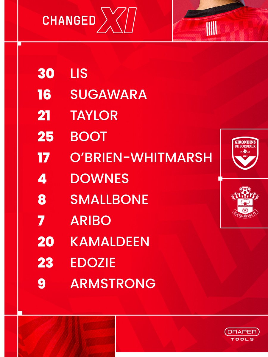 SouthamptonFC's tweet photo. 61: A host of new faces as we pass the hour mark 👋 [1-3] https://t.co/LhCmleEO9a