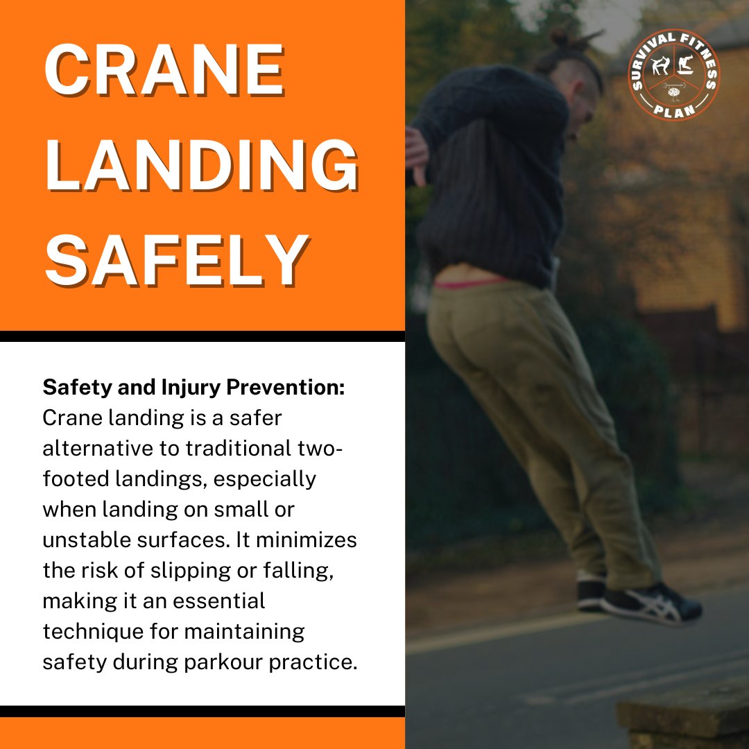 samfuryoriginal's tweet image. Master crane landings for injury-free parkour! 🦵💪 Opt for this safer landing technique to maintain stability on small or unstable surfaces. Keep your parkour practice safe and injury-free. Let’s see your safest landings! 🌟📸 #CraneLanding #SafePractice