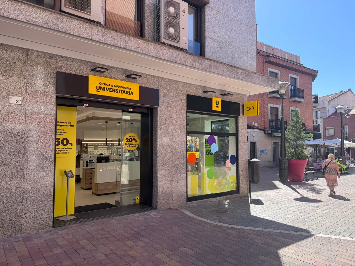 OpticaUni's tweet photo. ¡Estamos de inauguración! 🎉📍 C. Constitución, 2, Alcobendas, Madrid. Disfruta de nuestros servicios:
👓 Revisión de la vista y del oído
🔍 Prueba gratuita de lentillas
🕶️ Amplia variedad de gafas en tendencia
📅 De lun. a sáb.  10 a 21h
🟡 ¡Aprovecha nuestra promo de apertura! https://t.co/tKWXLRPzKe