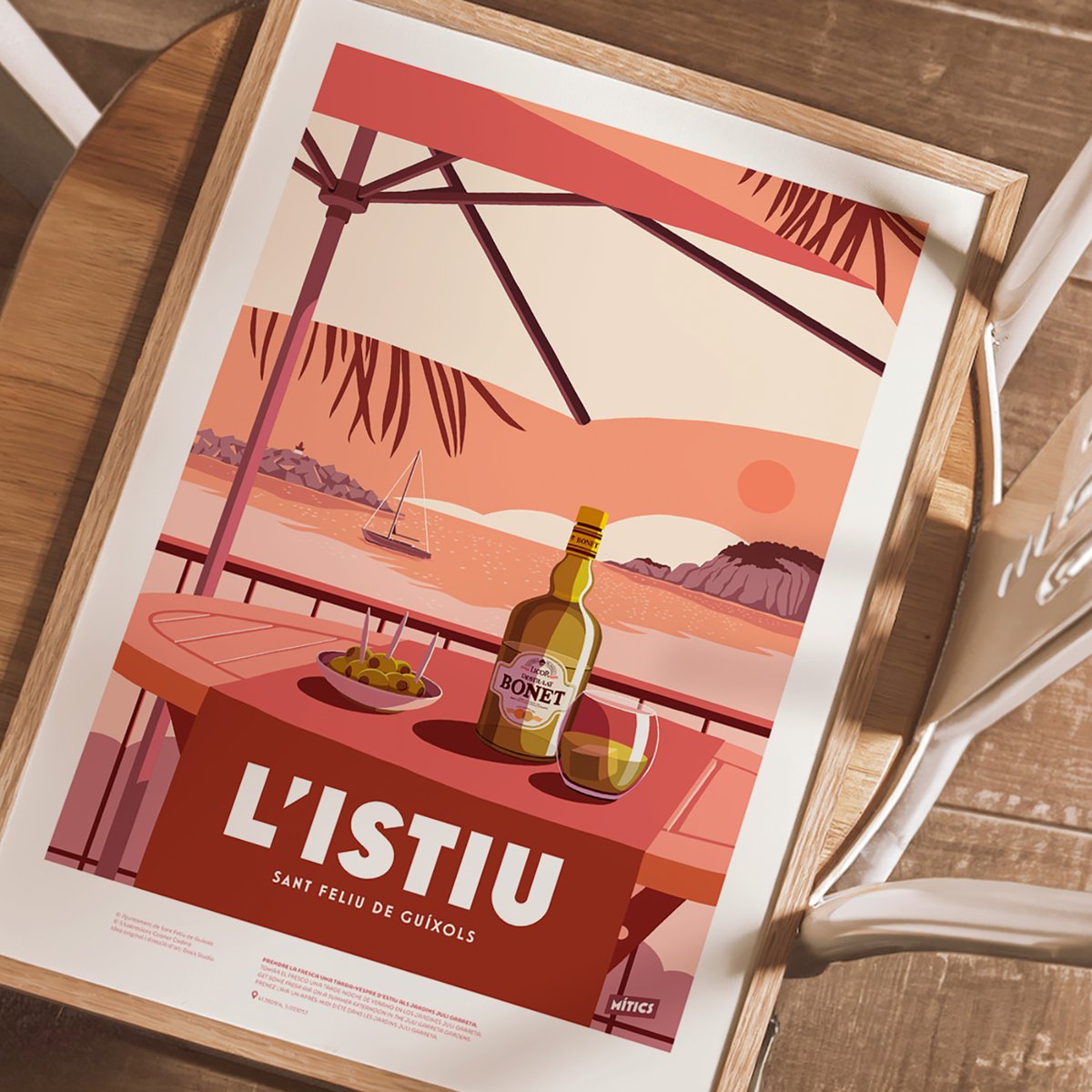 Per completar la col·lecció 'Mítics' de Sant Feliu de Guíxols hem destacat el Salvament, 'la Plaja', la Cala del Molí i hem fet un glop amb Bonet, aquest elixir ganxó que fa alquímia estomacal mentre xiula la Tramuntana. Trobareu les làmines a l'Oficina de Turisme. <a href="/Guixols/">Ajuntament SFG</a>