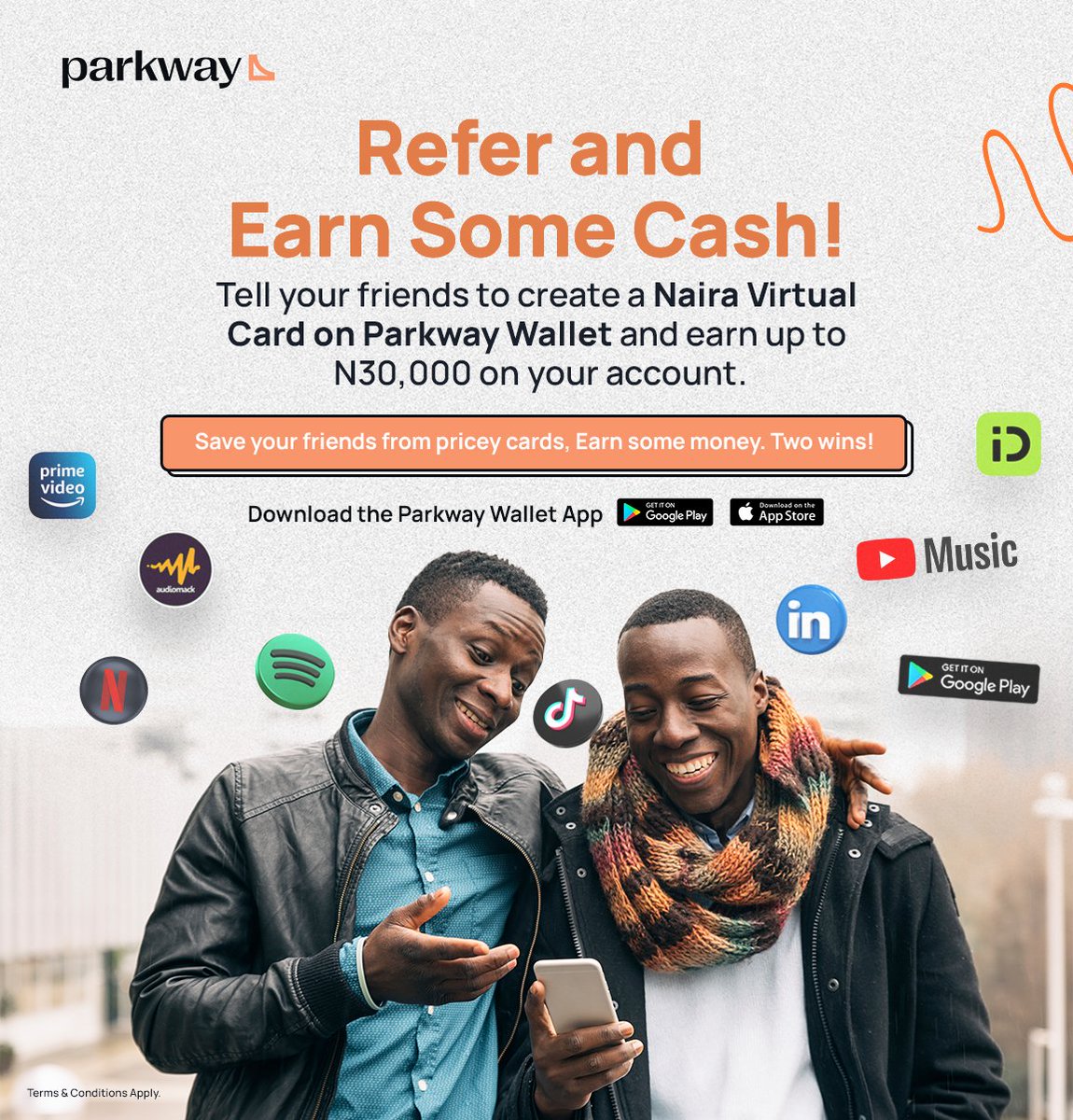 ParkwayNG's tweet photo. Get rewarded with more and more cash when you refer friends and family who successfully create a virtual card. Open your Parkway Wallet app to copy your referral link and start sharing.
The more you share, the more you earn!
#parkwaywallet #virtualnairacard #NewSingleCollect #netflix #vervecard