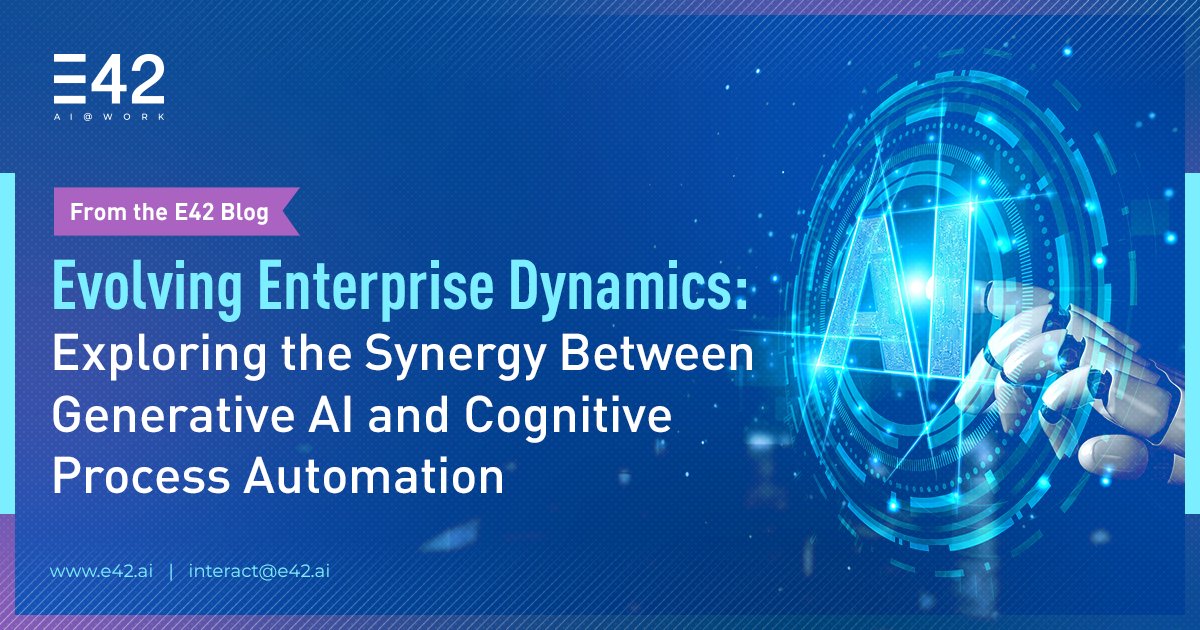 E42_ai's tweet photo. In this E42 blog, know how generative ai and cognitive process automation (#CPA) are reshaping business processes with advanced decision making, and effective problem solving.
https://t.co/bnyKwcbHxm
#generativeai #cpa #cognitiveprocessautomation https://t.co/3cj6Jr3vZd