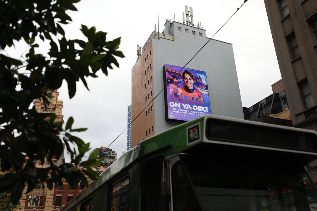 Aussie boy did good! 🇦🇺

Oscar Piastri has been plastered around his hometown of Melbourne following his maiden win in Formula 1. 📸: <a href="/ausgrandprix/">F1 Australian Grand Prix</a>

#F1 #HungarianGP