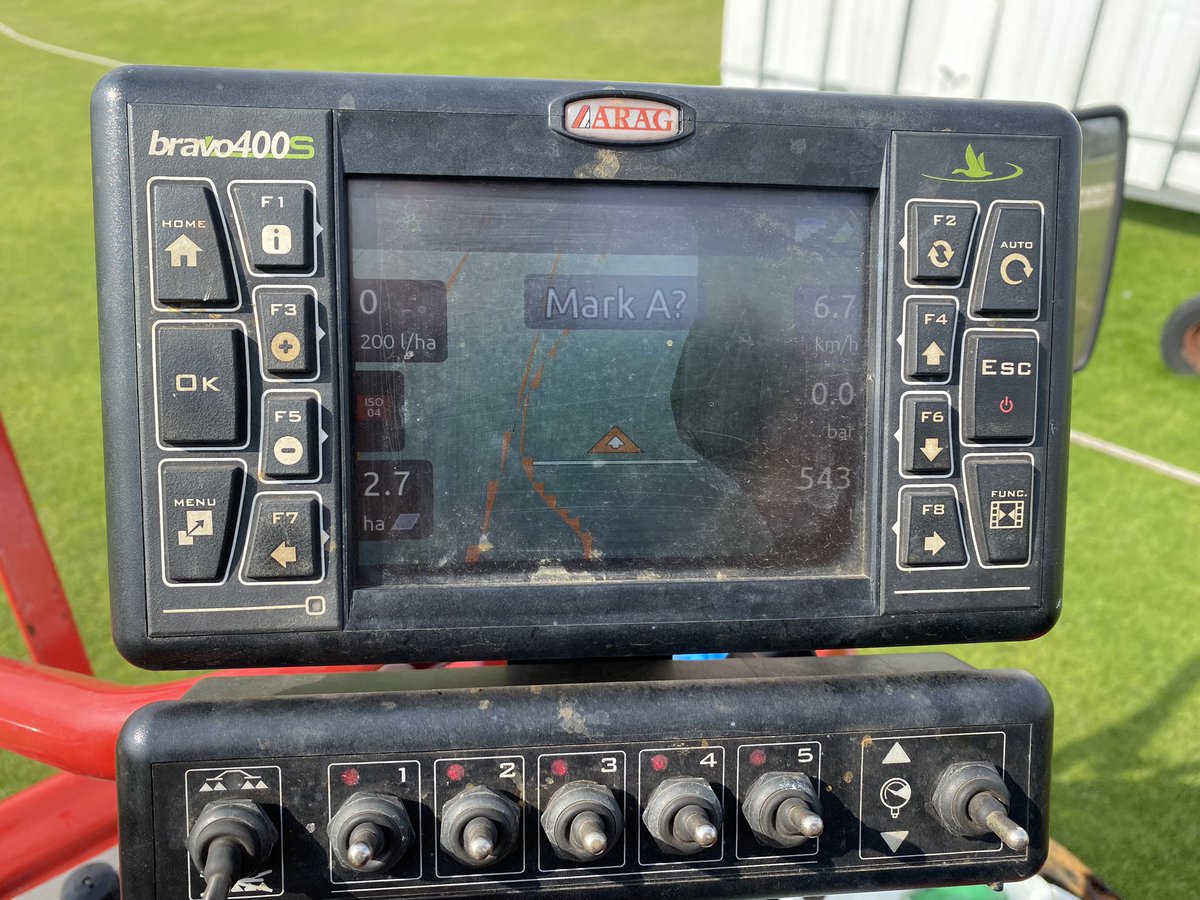 A spraying kind of day ……. Selective Herbicide and Soluble Feed applied. All applied with total accuracy using our GPS <a href="/AgrovistaAMNTY/">Agrovista Amenity</a>