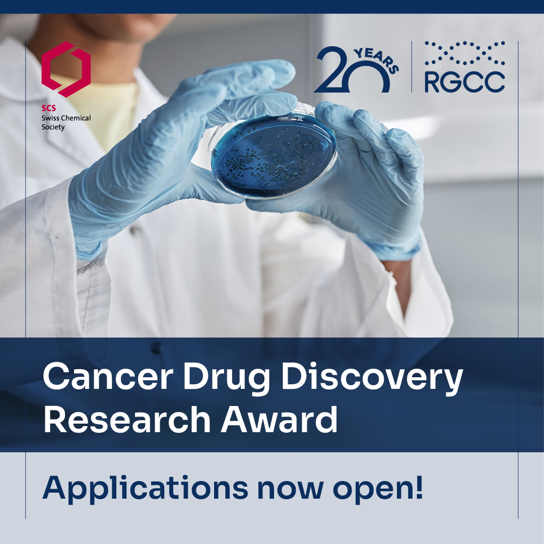 The Cancer Drug Discovery Research Award, supported by #RGCC and The Swiss Chemical Society is here to honor outstanding achievements in cancer drug discovery research.
👉Learn more: scg.ch/com.../pages/p…

<a href="/SwissChemistry/">Swiss Chemical Society</a>