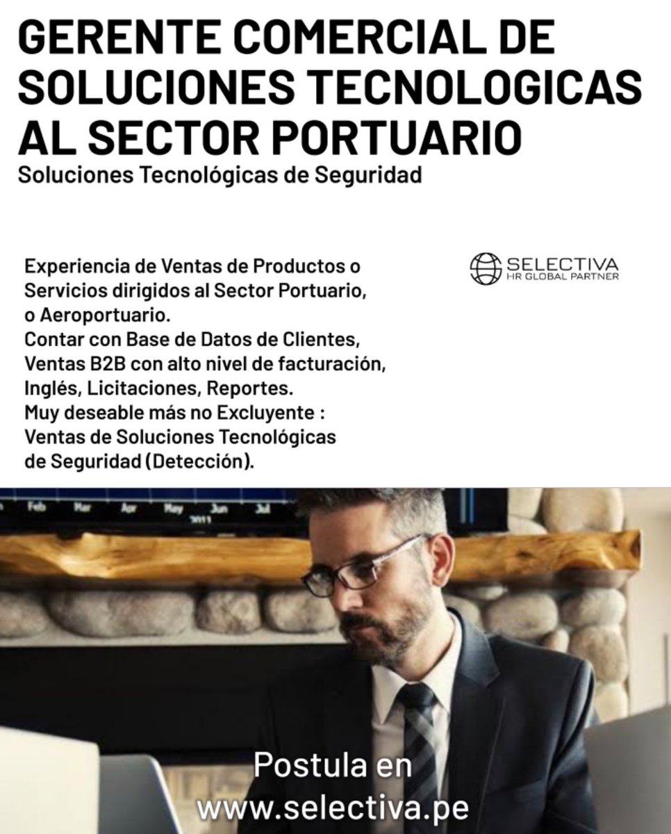 SelectivaDe's tweet photo. Nuevas Oportunidades en nuestro Portal https://t.co/1q8MEJHYM0 

#mineria #Seguridad #puertos #aeropuertos #portuario #combustibles #estacionesdeservicio #arequipa #lubricantes #altatension #salaselectricas https://t.co/z66zwRM0zz