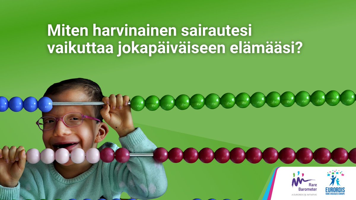 💬 Älä jätä väliin mahdollisuutta saada äänesi kuulumaan! Vastaa uuteen #RareBarometer-kyselyyn harvinaisten sairauksien vaikutuksesta jokapäiväiseen elämään! Kysely saatavilla täältä 25 kielellä: tiny.cc/RB_DailyLife
