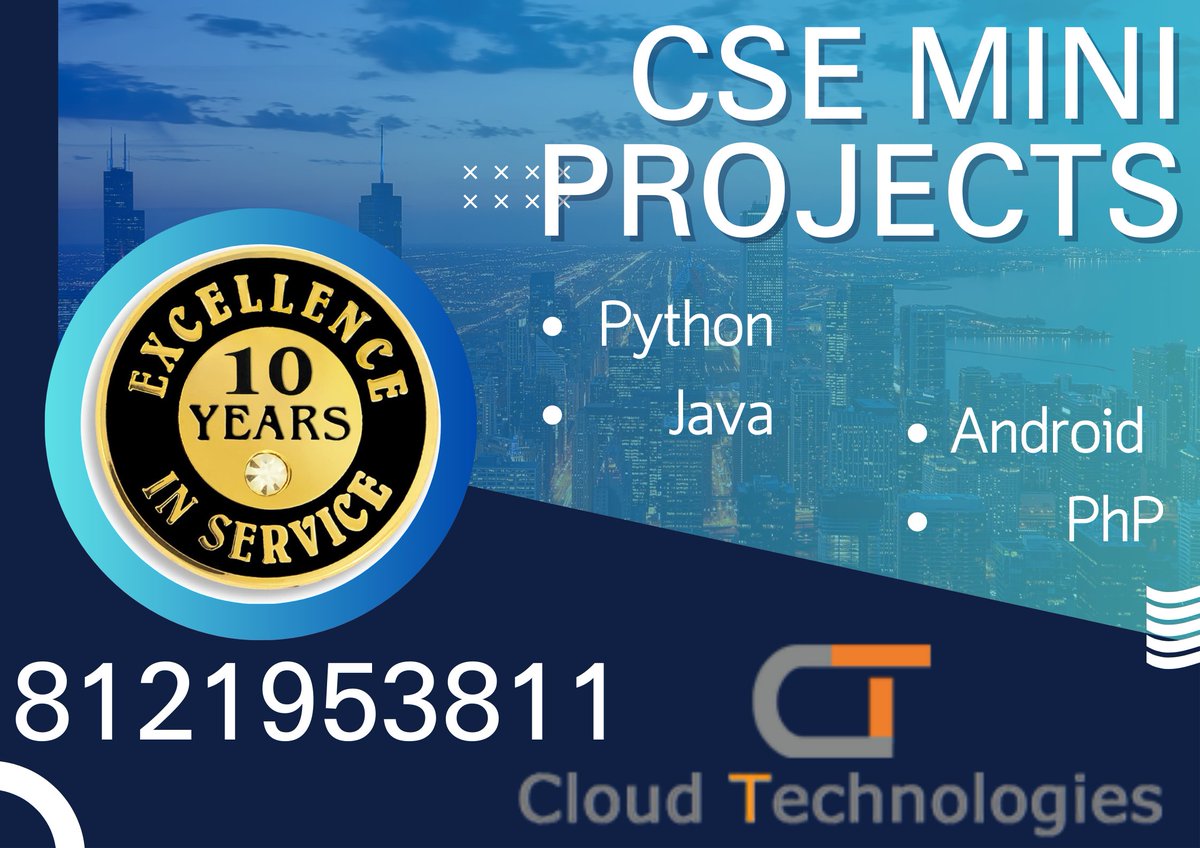 cloudtechpro's tweet image. 👉 Explore CSE mini projects for practical learning, innovative challenges, and real-world tech skills. Perfect for boosting your career and academic profile. Mobile: +91 8121953811,
#btechprojects #btechcseprojects #btechcseminiprojects #IEEEminiprojects #cseminiprojects