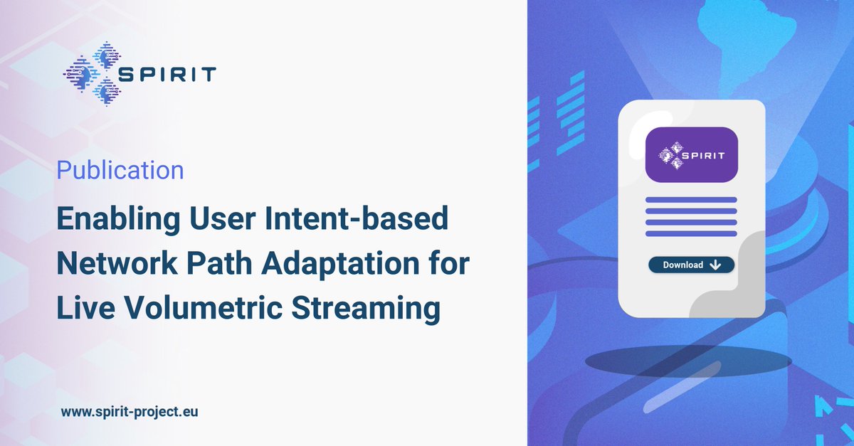 SPIRIT_eu's tweet photo. 🎙️A new SPIRIT academic paper "Enabling User Intent-based Network Path Adaptation for Live Volumetric Streaming" was recently presented at IFIP Networking 2024 in Thessaloniki, Greece.
👉 Check it out: https://t.co/JCq9ktcbIH
#SPIRITproject #XR #EUXR #Telepresence #HorizonEU https://t.co/og9Wa4S1Zc