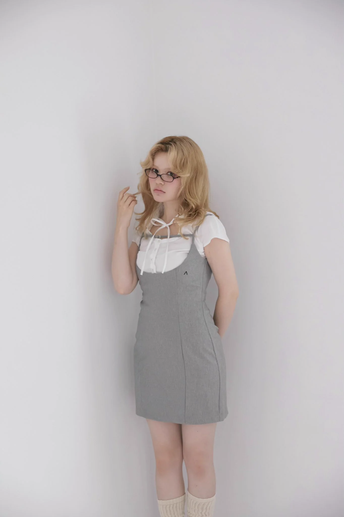 andmary na platformě X: „Betty layered dress color gray/beige