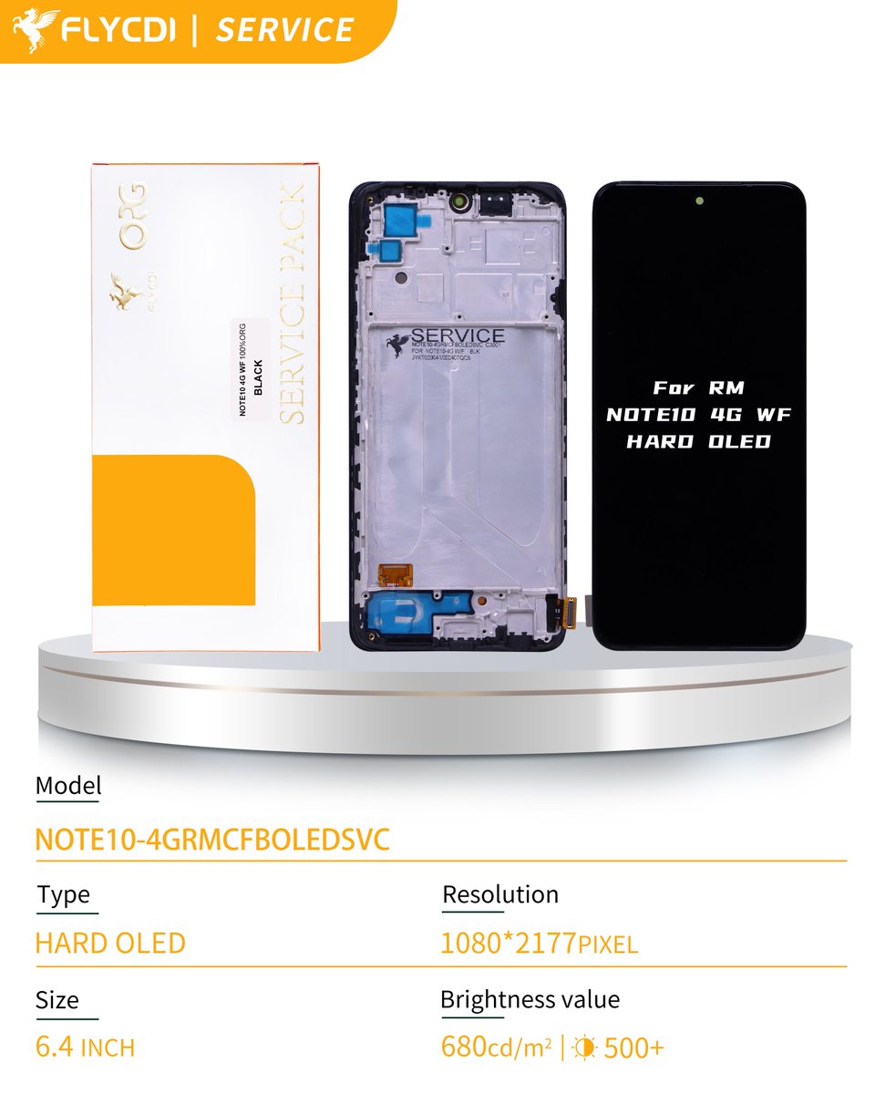 FLYCDI's tweet image. FLYCDI × SERVICE PACK
For RM Series
Incell HD+ High Brightness
Order now:
Whatsapp: +86 131 2871 0068
Wechat: FLYCDI-LCD
#RedmiNote13Pro5G #redmi  #ServicePack #flycdi #lcddisplay #touchscreen