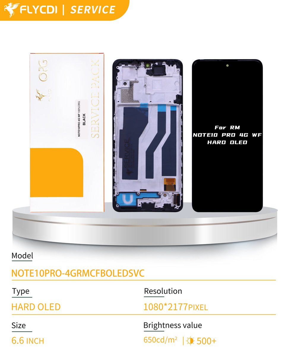 FLYCDI's tweet image. FLYCDI × SERVICE PACK
For RM Series
Incell HD+ High Brightness
Order now:
Whatsapp: +86 131 2871 0068
Wechat: FLYCDI-LCD
#RedmiNote13Pro5G #redmi  #ServicePack #flycdi #lcddisplay #touchscreen
