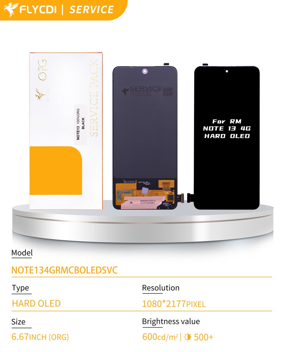 FLYCDI's tweet image. FLYCDI × SERVICE PACK
For RM Series
Incell HD+ High Brightness
Order now:
Whatsapp: +86 131 2871 0068
Wechat: FLYCDI-LCD
#RedmiNote13Pro5G #redmi  #ServicePack #flycdi #lcddisplay #touchscreen