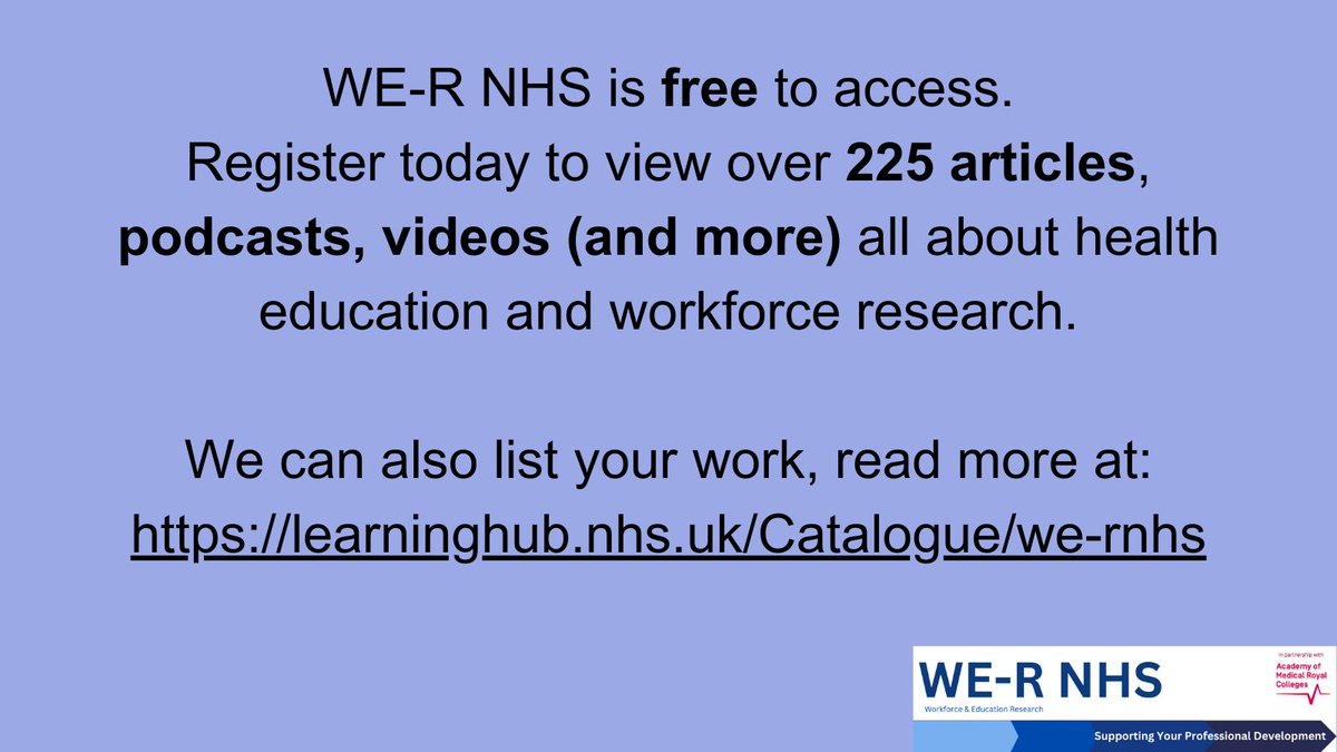 WE-R NHS - Workforce & Education Research (@we_r_nhs) on Twitter photo Our 🌟Article of the Week is: 'Dyspraxia in Clinical Education: a review 👇 #dyspraxia #healtheducation #educationresearch #researchnhs <a href="/Autistic_Doc/">Seb Shaw (he/him) 🏳️🌈</a> .
learninghub.nhs.uk/Resource/40973… Our 🌟Article of the Week is: 'Dyspraxia in Clinical Education: a review 👇 #dyspraxia #healtheducation #educationresearch #researchnhs <a href="/Autistic_Doc/">Seb Shaw (he/him) 🏳️🌈</a> .
learninghub.nhs.uk/Resource/40973…