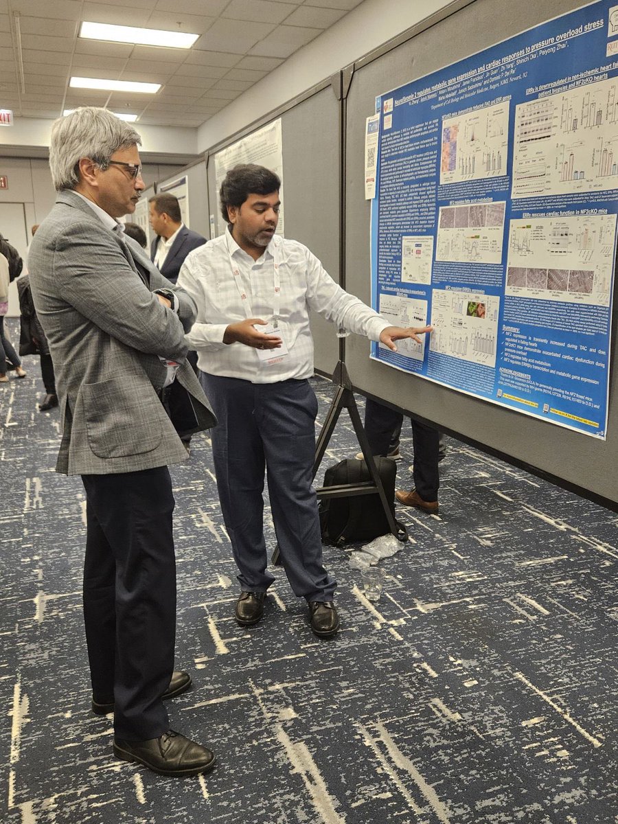 What a great day, probably my poster had more attention as my mentor <a href="/DominicDelReLab/">Del Re Lab</a> presented at <a href="/BCVSearlyCareer/">Basic Cardiovascular Sciences (BCVS) Early Career</a>. Had big scientists stop by my poster. Daniel Kelly from UPenn and Dr. <a href="/SDPrabhuMD/">Sumanth Prabhu, MD</a> from Washington University and Dr. David Lefer from LSU.