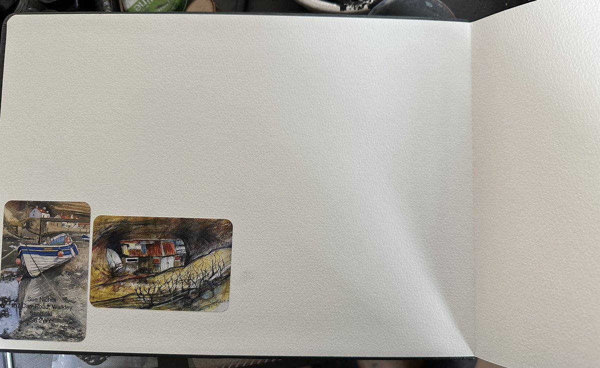 staithesartist's tweet image. #Etchr The perfect #sketchbook. Quite a claim, I shall see. Looks and feels good. Two lots of plastic to wrap, not impressed by that.