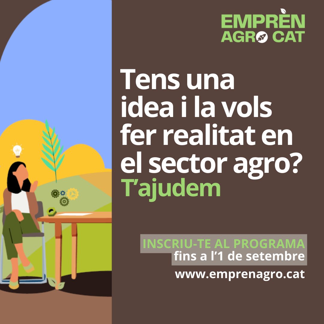 Afrucat's tweet photo. Estàs preparat per transformar el sector agro amb les teves idees innovadores?
INSCRIU-TE a:
💻 https://t.co/pFiieyp9ot
@FEMAC_CAT @afrucat
#imakadvocats #cidaf #parcagrobiotechlleida #agrobank #globalleidainversions #clusterinnovi #cluster_foodretail #linkup_ecosistema https://t.co/YkJalNKA9G