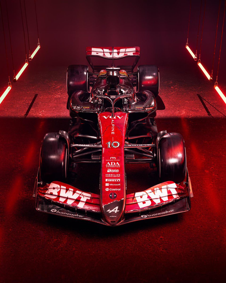 FastestPitStop's tweet image. 🚨| Alpine have unveiled their Deadpool &amp;amp; Wolverine themed special livery for the Belgian Grand Prix!

What do you think of this livery? 👇

#F1 #BelgianGP