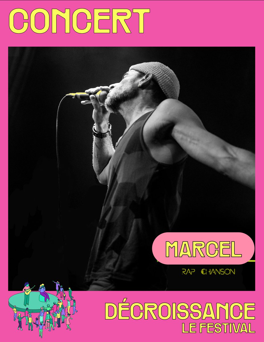 SAMEDI 21H - MARCEL

Auteur, compositeur, interprète, Marcel renouvelle le rap avec des textes sensibles et puissants, teintés d'un hip hop libre et décomplexé.
Lauréat du prix Découvertes du festival Note en vert 2022.

Venez à DÉCROISSANCE LE FESTIVAL : helloasso.com/associations/f…
