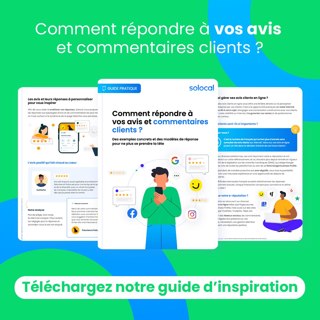 On vous partage les meilleures #pratiques pour répondre à vos #avis #clients !
Téléchargez notre #guide et boostez votre #engagement client ! 👉 tinyurl.com/48dp8w64