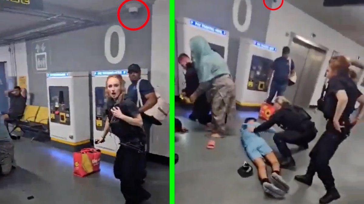 Farrukh (@implausibleblog) on Twitter photo Hi <a href="/manairport/">Manchester Airport</a> there's a CCTV camera which has captured the entire incident, do you have any plans to release the footage?
See that man sitting on the left with his hands behind his head? He moved down onto the ground, and was then kicked down by one of the police officers
You Hi <a href="/manairport/">Manchester Airport</a> there's a CCTV camera which has captured the entire incident, do you have any plans to release the footage?
See that man sitting on the left with his hands behind his head? He moved down onto the ground, and was then kicked down by one of the police officers
You