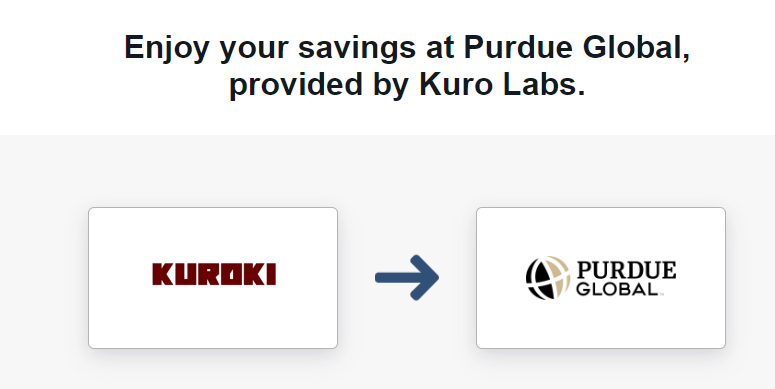 Kuroki_NFT's tweet photo. Our Perks Program is great for saving $$ on your next date night or family vacation, but it can also significantly reduce the cost of investing in your future.

Our program gives you and your immediate family a 14%-17% tuition reduction, and servicemembers/veterans a 14%-55% reduction, on undergraduate/graduate degrees from accredited institutions like Purdue Global. 

This utility is available to everyone who holds at least 1 Kuroki NFT. #UtilityNow #WeAreKuroki