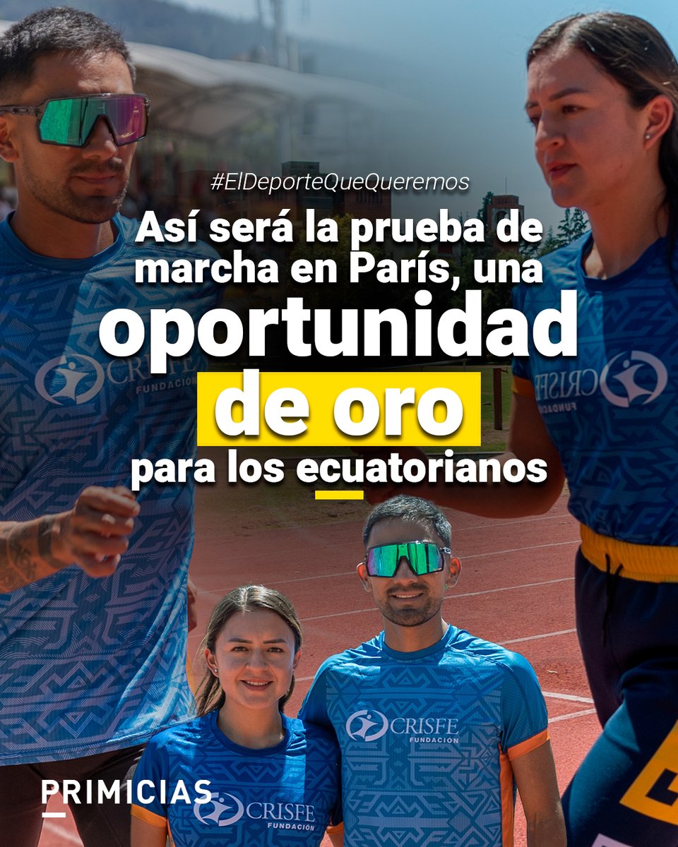 Primicias's tweet photo. #ElDeporteQueQueremos | Los marchistas ecuatorianos Daniel Pintado y Glenda Morejón tienen grandes opciones de hacerse con medallas en los Juegos Olímpicos París 2024. https://t.co/iro6v1kB80

Un proyecto de @BancoPichincha https://t.co/bXQDpTcn1f