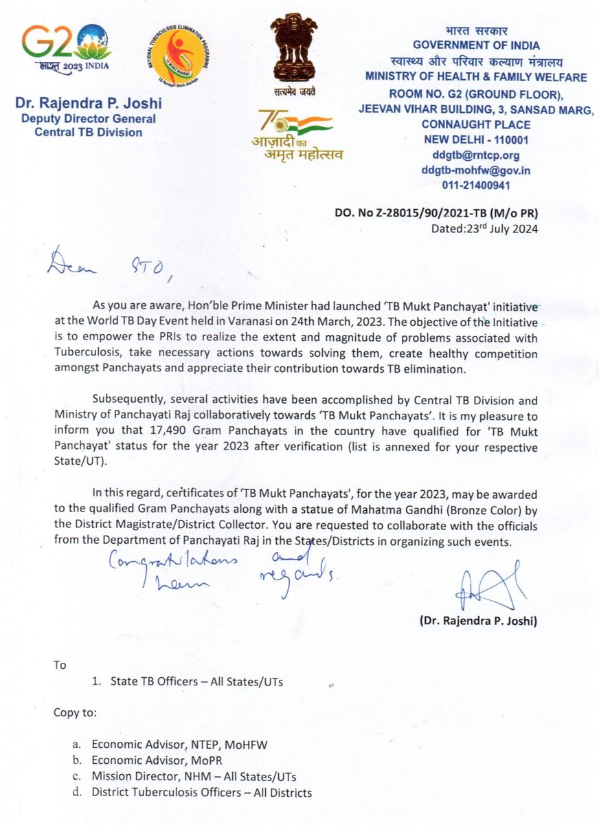 DIPR Kargil (@dipr_kargil) on Twitter photo Breaking barriers towards a healthier future! Proud moment as 58 Panchayats in Ladakh achieve TB Mukt status under the 'TB Mukt Panchayat' initiative, a testament to our dedicated efforts in TB elimination.
<a href="/NhmLadakh/">NHM Ladakh</a>
<a href="/Info_Ladakh/">DIRECTORATE OF INFORMATION (LADAKH)</a>
<a href="/DDNewslive/">DD News</a>
<a href="/ddnewsladakh/">DD NEWS LADAKH</a> Breaking barriers towards a healthier future! Proud moment as 58 Panchayats in Ladakh achieve TB Mukt status under the 'TB Mukt Panchayat' initiative, a testament to our dedicated efforts in TB elimination.
<a href="/NhmLadakh/">NHM Ladakh</a>
<a href="/Info_Ladakh/">DIRECTORATE OF INFORMATION (LADAKH)</a>
<a href="/DDNewslive/">DD News</a>
<a href="/ddnewsladakh/">DD NEWS LADAKH</a>