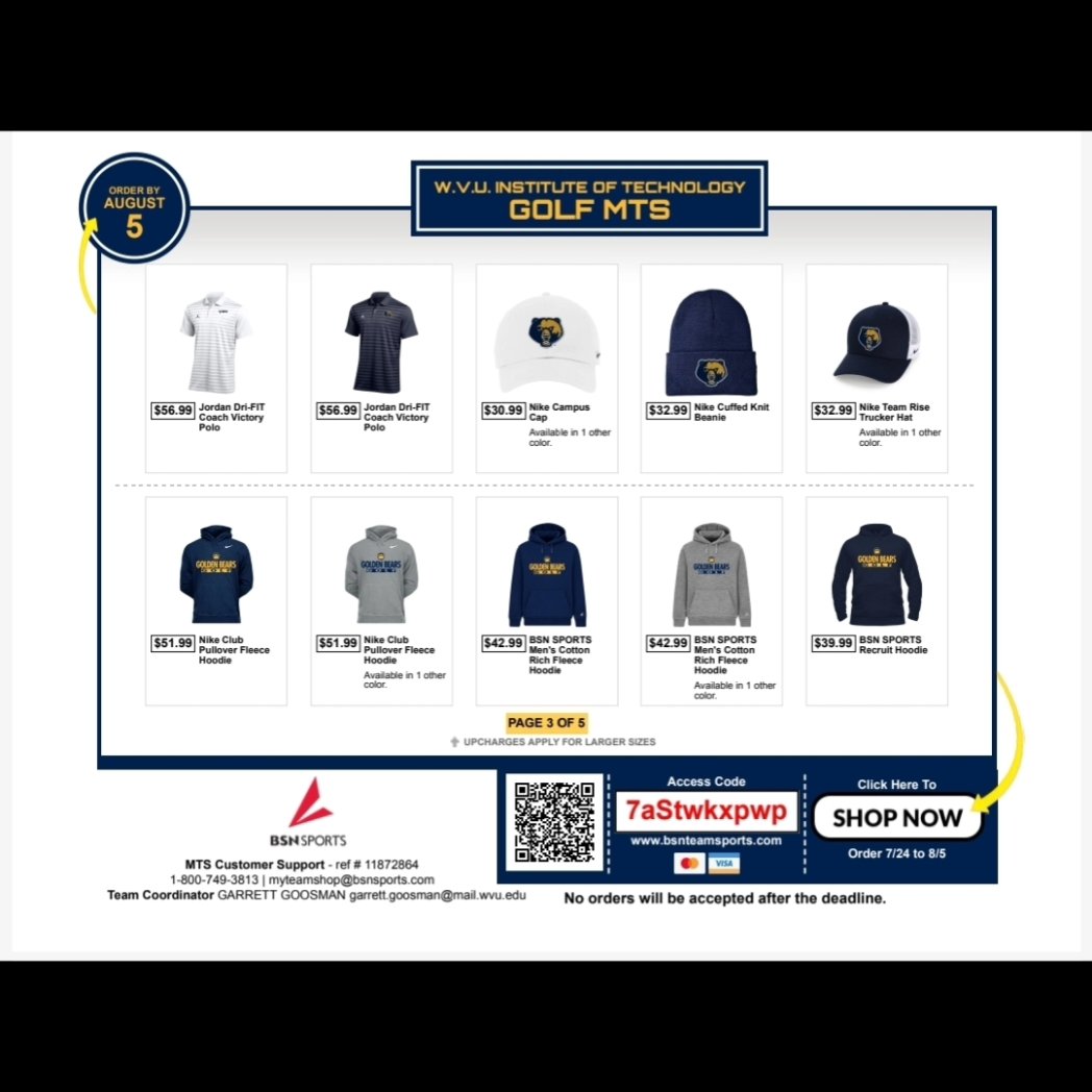 WVU Tech Golf tweet media