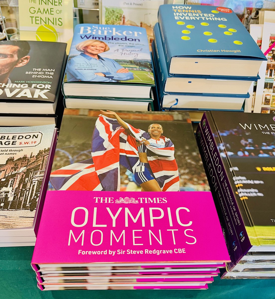 WimbledonBooks's tweet photo. The Paris 2024 Olympics kick off this Friday. Enjoy books celebrating this next major event in a great summer of sport. @SteveRedgrave5 @thetimes #scottallen #antoinecorbineau @NosyCrow #Olympics2024 https://t.co/eWLwsw4FgS