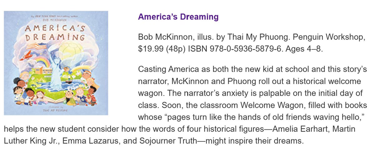 East West Literary (@eastwestlit) on Twitter photo Back-to-School Books for Fall 2024 --featuring <a href="/movingupusa/">Moving Up USA</a>'s AMERICA'S DREAMING <a href="/WorkshopBooks/">Penguin Workshop</a> Illus. Thai My Phuong
publishersweekly.com/pw/by-topic/ch⦠Back-to-School Books for Fall 2024 --featuring <a href="/movingupusa/">Moving Up USA</a>'s AMERICA'S DREAMING <a href="/WorkshopBooks/">Penguin Workshop</a> Illus. Thai My Phuong
publishersweekly.com/pw/by-topic/chā¦
