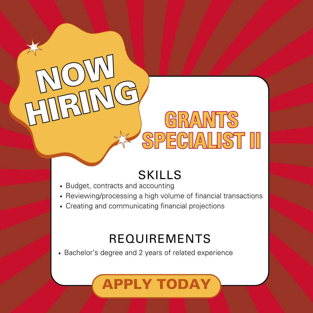 📢We’re expanding our team at the Bioeconomy Institute! 

💹💰💵Candidates with budgeting, contracts, and accounting experience are encouraged to apply for our Grants Specialist II position. 

Apply today: bit.ly/3Y0Cis8
#NowHiring #ApplyNow #IowaState
