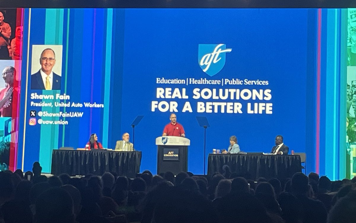 Day 3 of the <a href="/AFTunion/">AFT</a> Convention. From the words of <a href="/ShawnFainUAW/">Shawn Fain</a> “There’s a handful of what I would call just core badass union leaders in the country that really get it. Randi is one of them.” #RealSolutions #AFTPC24