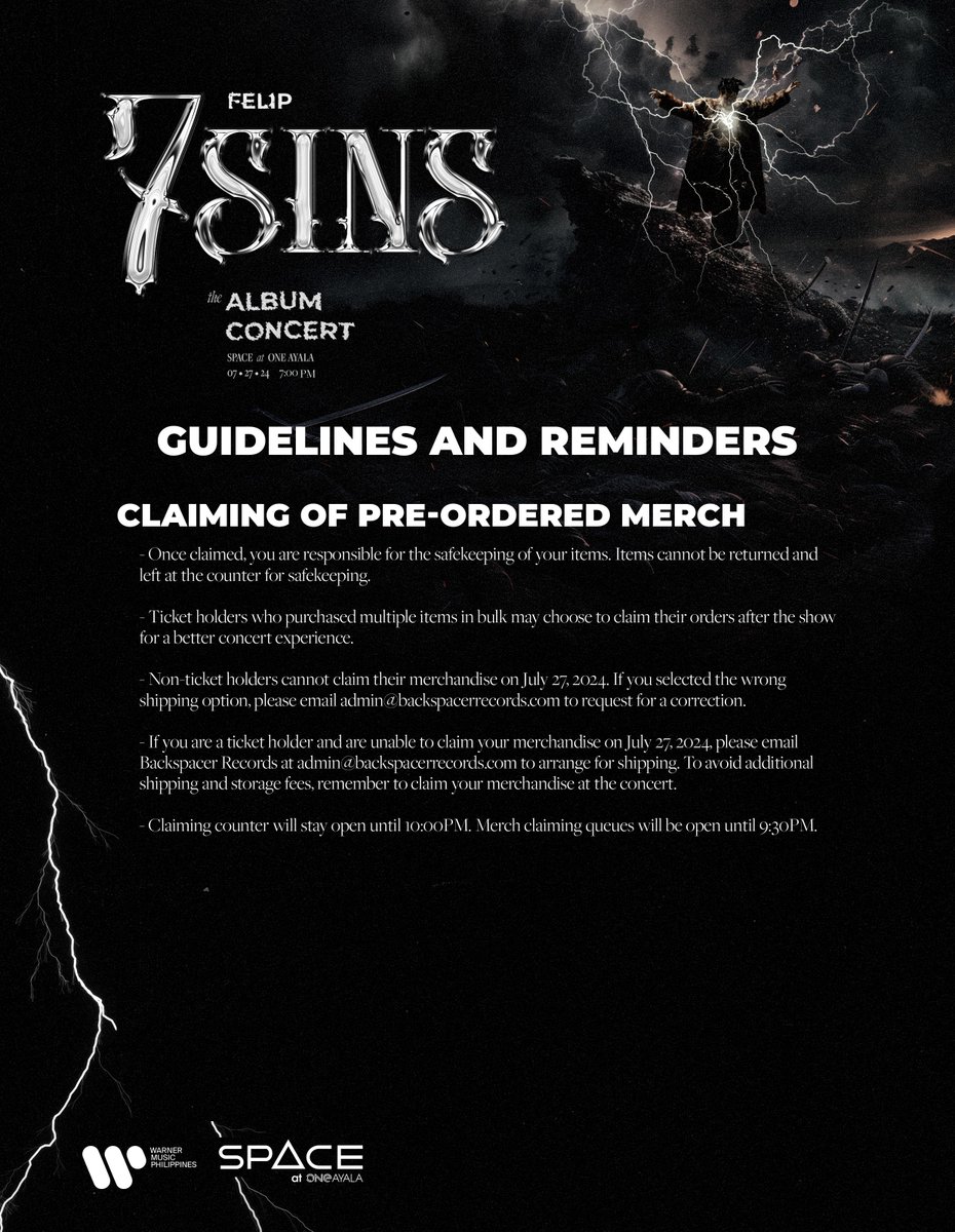felipsuperior's tweet image. 7sins the album concert • MANILA
guidelines and reminders

hope you are safe always!!!

limited GENERAL ADMISSION tickets left at felip.helixpay.ph