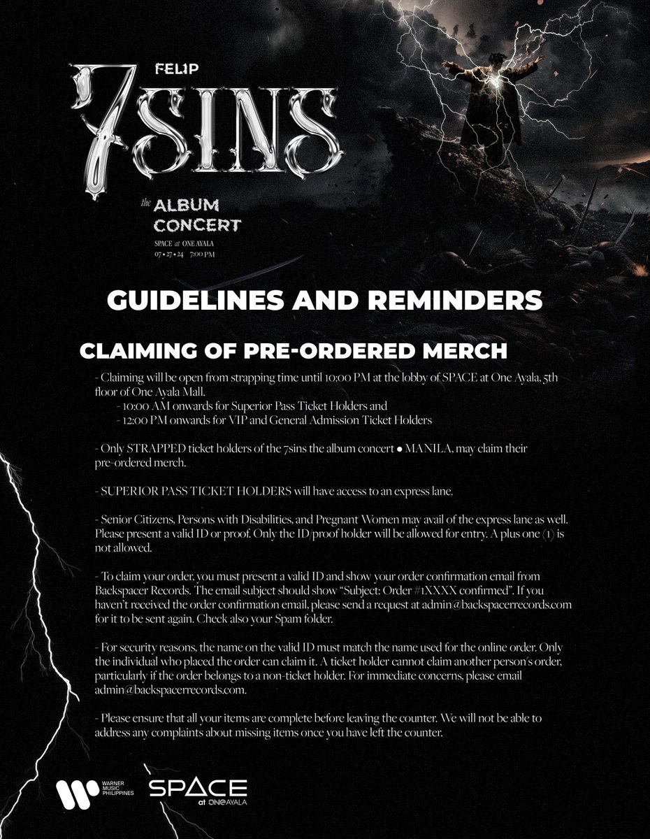 felipsuperior's tweet image. 7sins the album concert • MANILA
guidelines and reminders

hope you are safe always!!!

limited GENERAL ADMISSION tickets left at felip.helixpay.ph