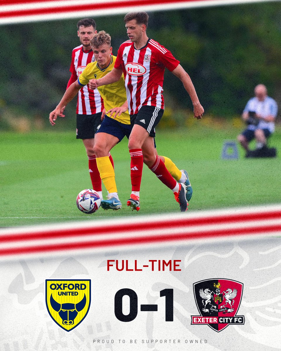OfficialECFC's tweet photo. ⏱️ FULL-TIME | @OUFCOfficial 0️⃣ City 1️⃣

We continue our pre-season with another victory thanks to Josh Magennis' first half goal.

#ECFC #SemperFidelis https://t.co/wVJeHGXCwD
