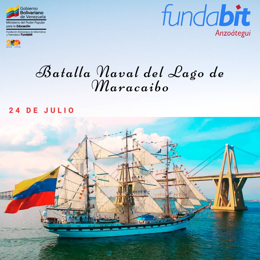 AnzFUNDABIT's tweet photo. #Efemérides El 24 de julio de 1823, se libró la Batalla Naval del Lago de Maracaibo, entre las escuadras del almirante colombiano José Padilla y las del comandante español Laborde.

#SomosFundabit https://t.co/Hh4h5WZNDu