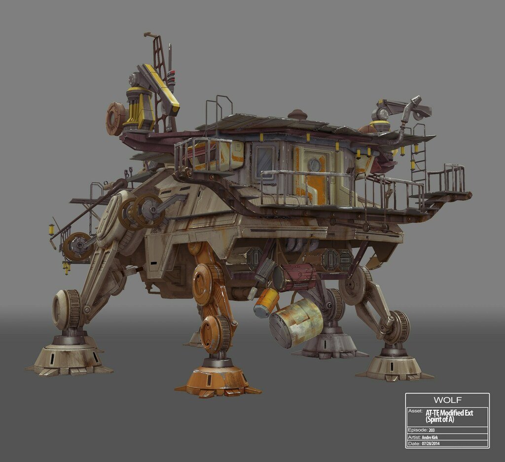 A Mech A Day on X Model Modified AT TE All Terrain Tactical Enforcer Debut Star Wars Rebels Year 2015 Designers Andre Kirk and the artists at Lucasfilm Animation https t cQj4zogHPk X