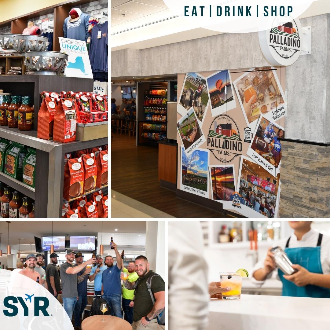 Whether it's the award-winning experience at our <a href="/Escape_Lounges/">Escape Lounges</a>, scrumptious local offerings from our <a href="/PLshopdinefly/">Paradies Lagardère</a> gift shops, or mouthwatering food/beverage at Palladino Farms (<a href="/HeritageHillNY/">Heritage Hill Brewhouse & Kitchen</a>), you'll be happy you got here 2⃣ hours early!
🔗 bit.ly/SYRConcessions