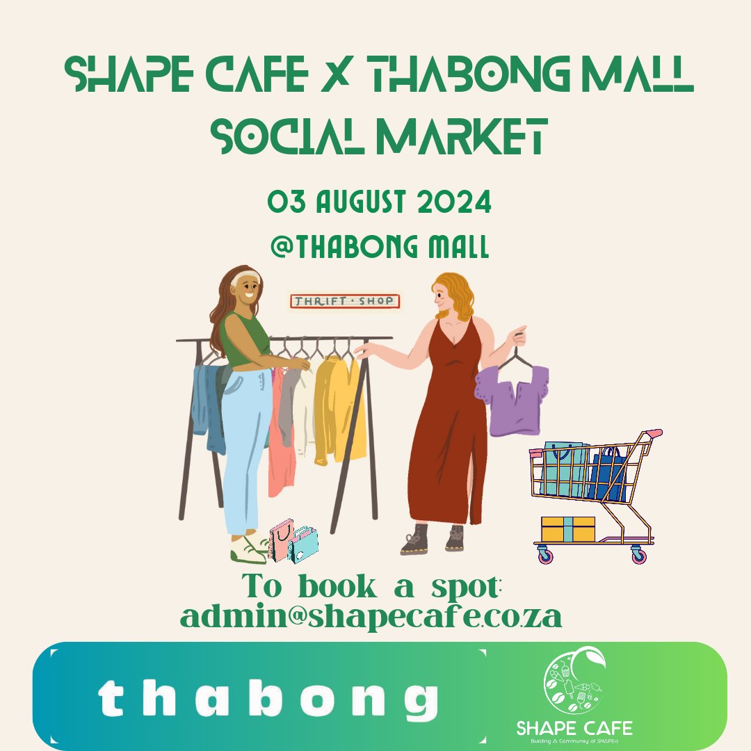 shape_cafe's tweet photo. Hello SHAPErs 💚, Thabong Mall  and SHAPE Café  are once again hosting an amazing event for local entrepreneurs! It's going to be a fun-filled day with incredible networking, promotional, and sales opportunities. Send an email to admin@shapecafe.co.za to secure your spot. https://t.co/NZXCx0BbPw