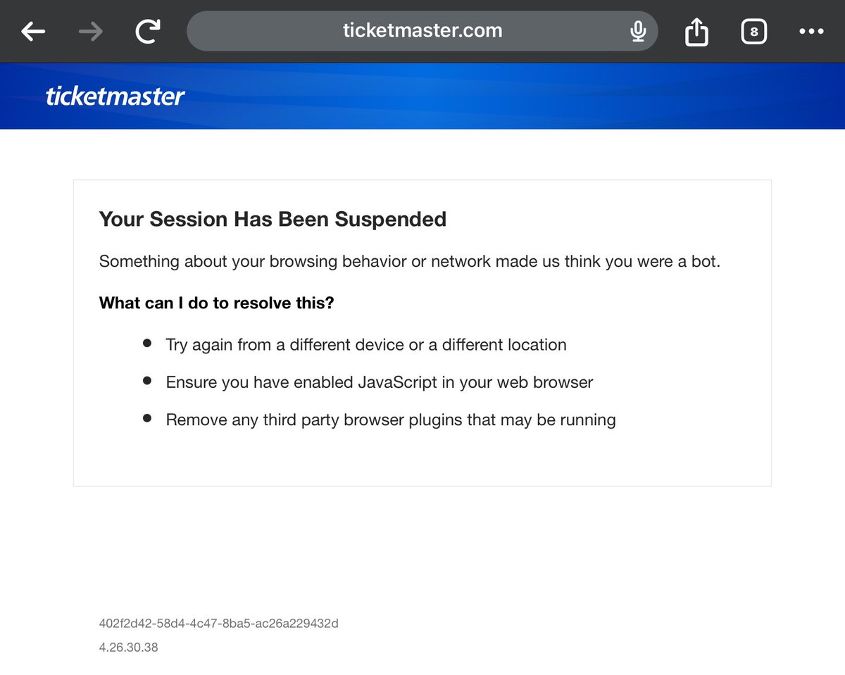JayNyde's tweet photo. @Ticketmaster just trying to search for tickets. 🙄 Why can't stuff just be easy? https://t.co/1RbP622rkW