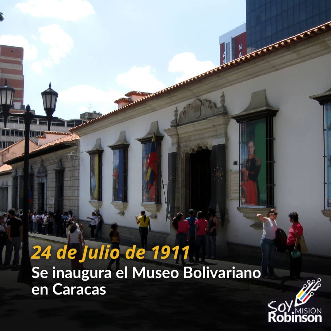 Hace 113 años se inaugura el Museo Bolivariano en Caracas 
Dedicado a la exhibición permanente de piezas de la historia de Venezuela, ubicada entre las esquinas de Traposo a San Jacinto, a un lado de la casa natal de Bolívar.

#CunaDeLibertadores 

<a href="/NicolasMaduro/">Nicolás Maduro</a>